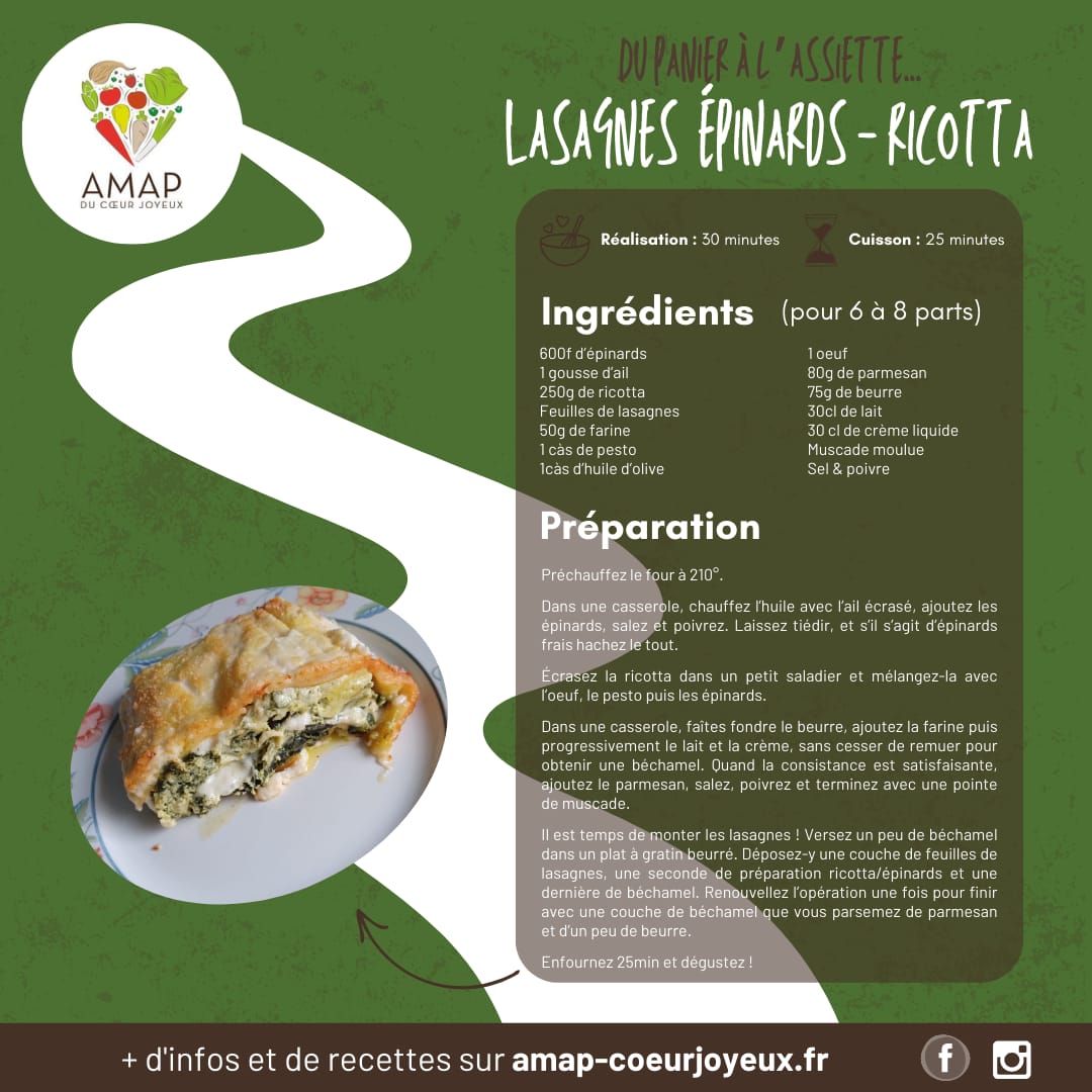 Lasagnes epinards-ricotta
