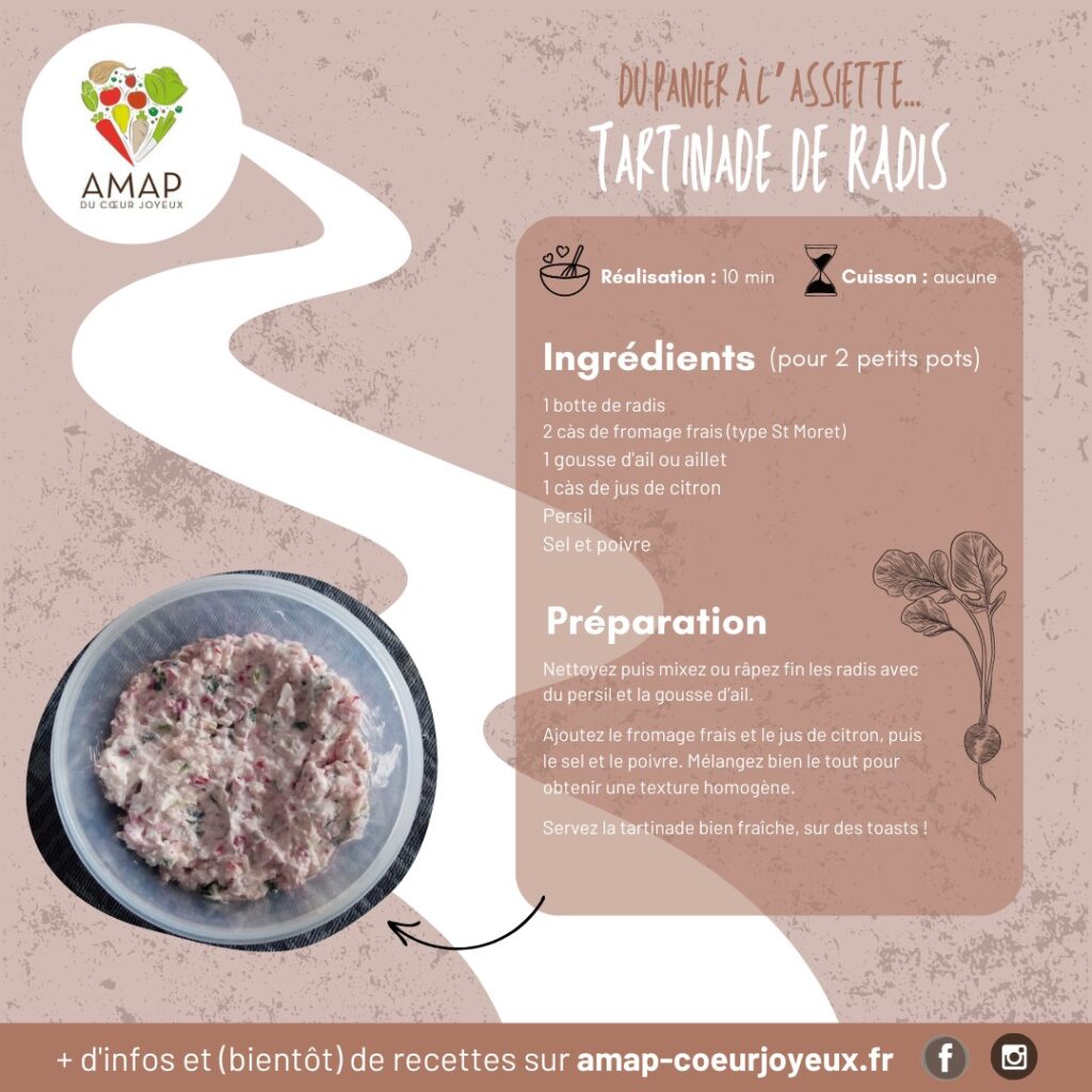 Tartinade de radis