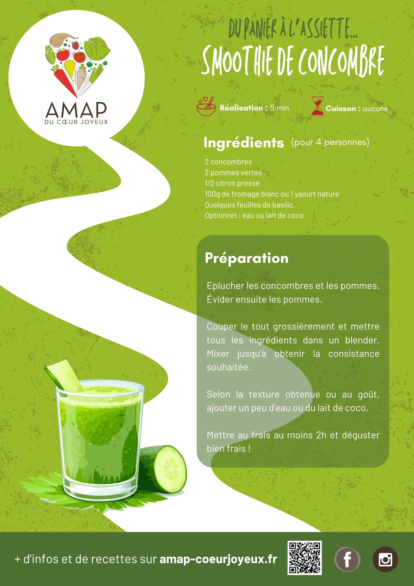 Smoothie de concombre